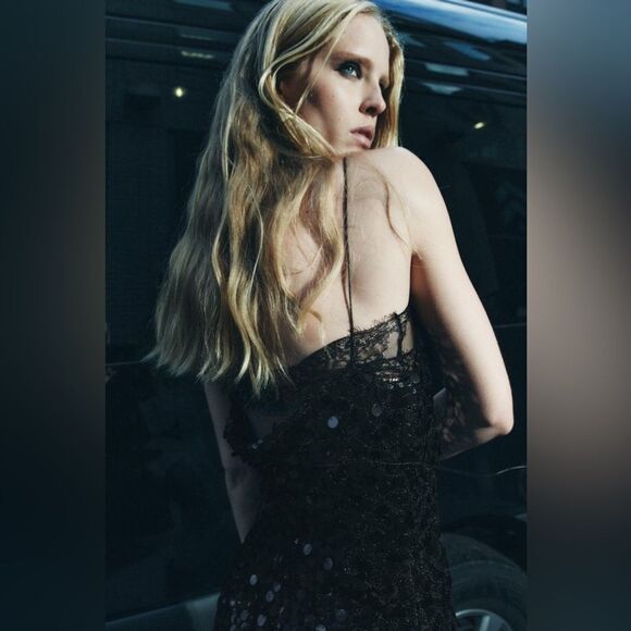 Zara lace sequin mini dress - Picture 7 of 9